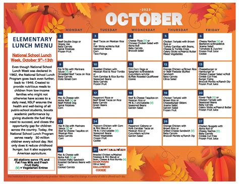 Menus – Nutrition Services – Montebello Unified School District