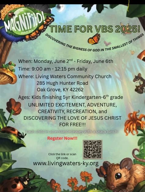 Magnify God! VBS 2025, 285 Hugh Hunter Rd, Oak Grove, KY, 2 June to 6 ...