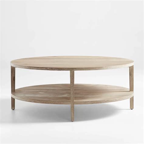 Light Wood Round Coffee Table