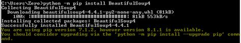 Image result for BeautifulSoup Python Install
