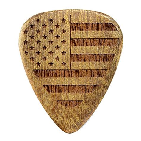 Timber Tones FLA-SAS-ROA-1 Stars & Stripes Guitar Pick, Rose Apple ...