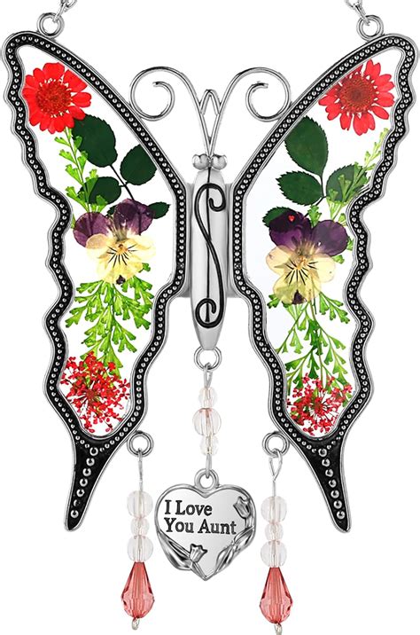 Buy I Love You Aunt New Butterfly SunCatchers Gifts Stained Glass ...