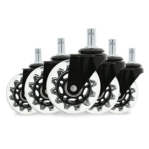Buy Office chair wheels replacement rubber chair casters for hardwood ...