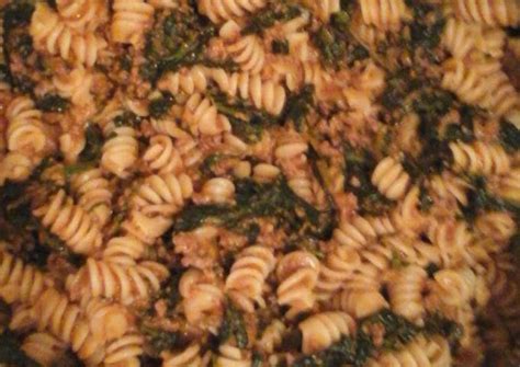 Minced beef and spinach pasta Recipe by Marcena - Cookpad