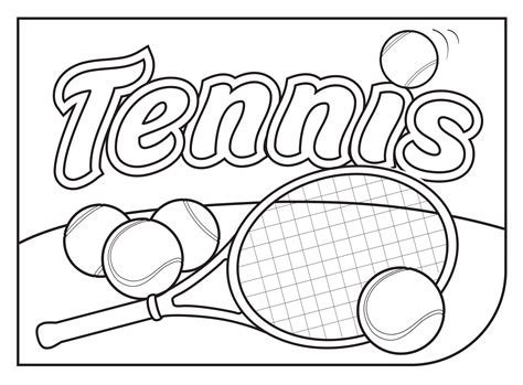 Coloring Page Tennis