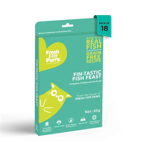 Fresh For Purr Fin-Tastic Fish Feast Wet Cat Food - 85g | Zigly