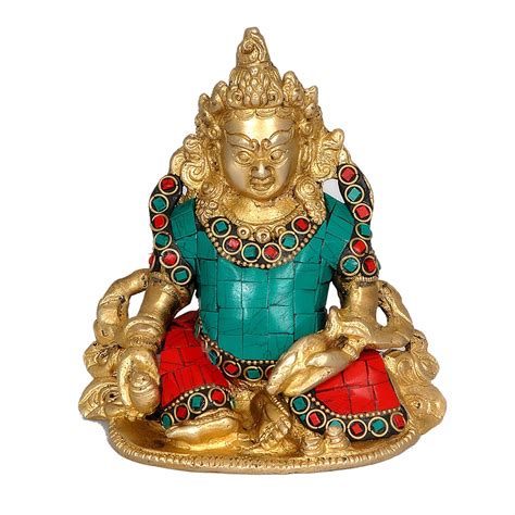 Buy Aone India Lord Kubera Brass Idol Statue | Hindu God of Wealth ...