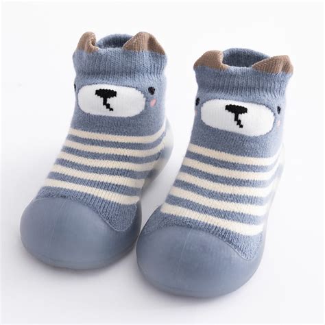 Hstyle Baby Sock Shoes Toddler Walking Shoes Infant Non-Slip Slippers Soft Rubber Sole Sneakers for