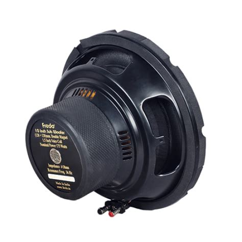 Black 10-Inch Double Magnet Subwoofer - 4 Ohms