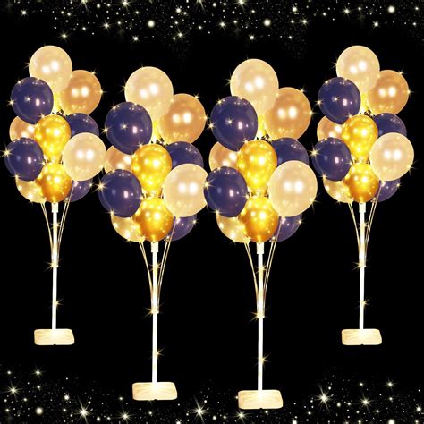 Amazon.com: 4 Set Graduation Party Floor Balloon Stand Kit with String ...