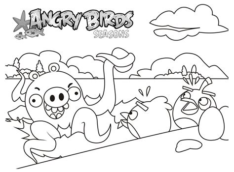 Big Pig Angry Birds Coloring Pages