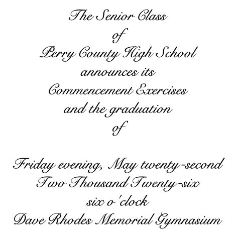 10 Pack Announcement with Envelopes | Perry County High School - JHA ...