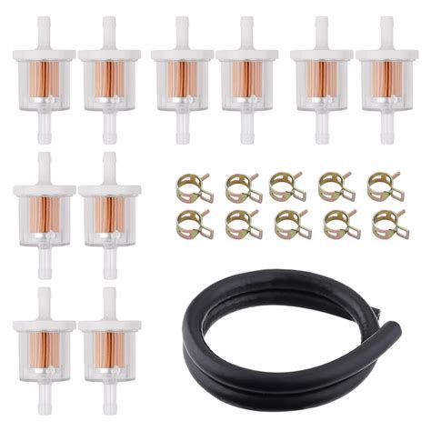 Wetenex Inline Fuel Filter 1/4 Fuel Filter Gas Filter with 6mm 1/4 ...