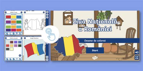 Ziua Națională a României – Desene de colorat online