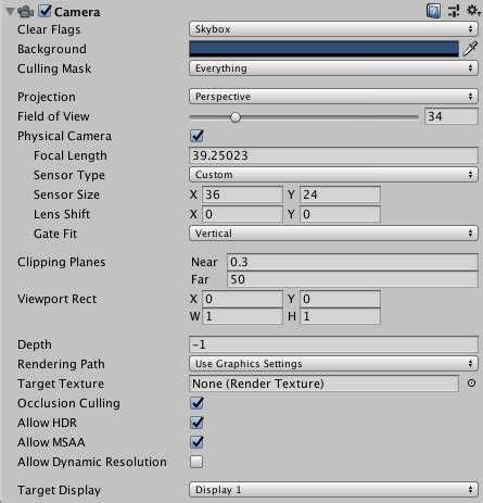 Camera Unity 3D 的图像结果