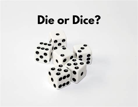 Is Dice Singular or Plural? - BusinessWritingBlog
