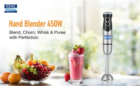 Buy KENT Stainless Steel 304 Full Body 450W Powerful Hand Blender ...