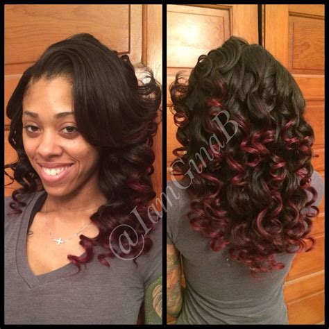 Versatile sew in weave with Sassy Mitchell hair. Styled by GinaB ...