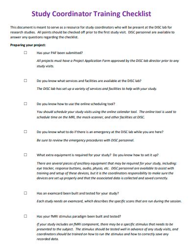 Study Checklist Example 的图像结果
