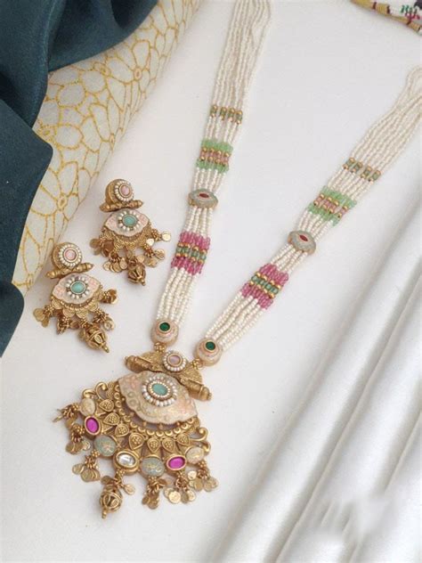 Brass Rajwadi Gold Mala Set 3