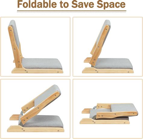 VYIHBO HIPOTY Foldable Japanese Style Floor Chair with Back Support ...