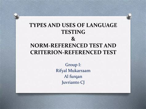 Norm Referenced Assessment