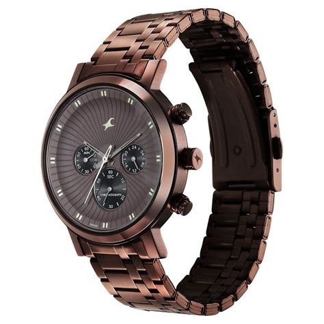 Buy Online Fastrack Kronos Multifunction Brown Dial Stainless Steel ...