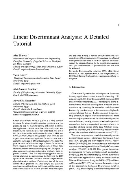 LDA Tutorial: Understanding Linear Discriminant Analysis Techniques ...