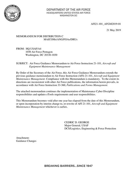 空军指示 AFI 21-101 飞机与装备维修管理Aircraft and Equipment Maintenance Management ...