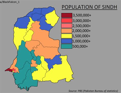 Population of Sindh per district (OC) : r/Sindh