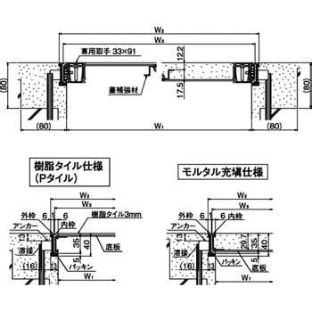 床点検口 アルミ枠H40タイプ 鍵付 ダイケン 床下点検口 【通販モノタロウ】