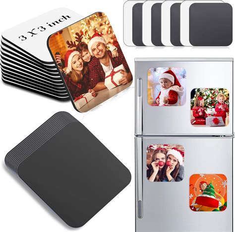 Sublimation Blanks Magnet 3x3 inch, Home Kitchen Blanks Refrigerator ...