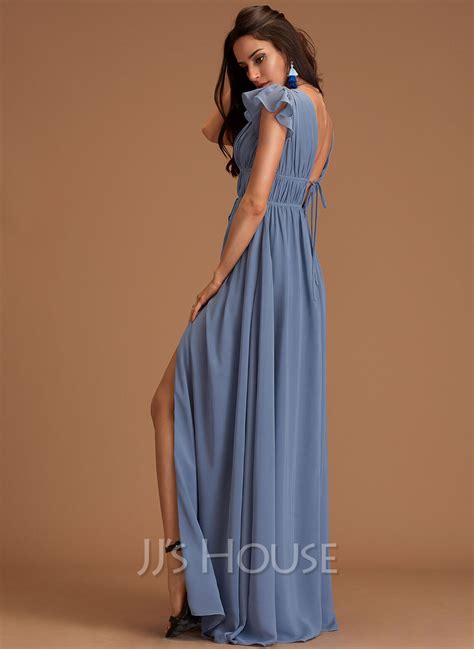 V-Neck Short Sleeves Maxi Dresses (293250136) - JJ's House