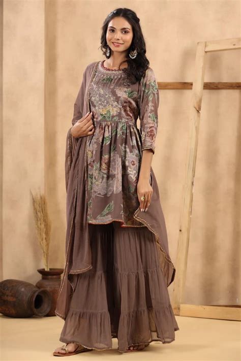 Brown peplum divider – SHRIEES FASSHIONS