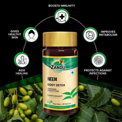Zandu Neem Body Detox, 60 Capsules Price, Uses, Side Effects ...