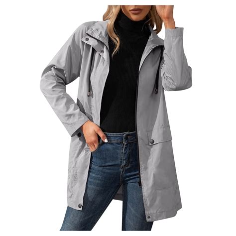 Vbnergoie Womens Rain Jackets Raincoat Waterproof