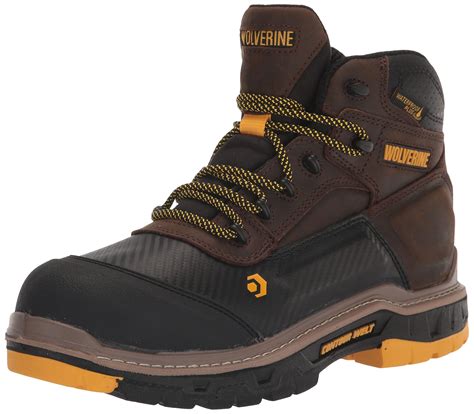 Wolverine Mens Overpass 6 Mid Composite Toe Waterproof Work Boot ...