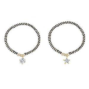 Buy A-One Collection Black Gold Plated Round Hand Bracelet Style ...