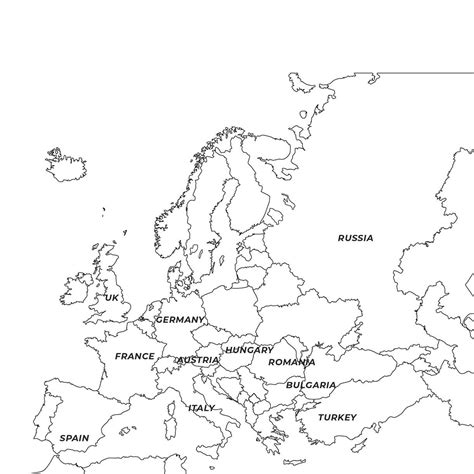 Image result for Europe Map Printable
