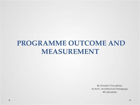 Programme Outcome 的图像结果