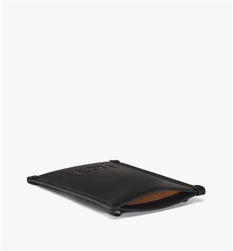 One Size Aren Lanyard Phone Case in Spanish Calf Leather 블랙 | MCM ®KR