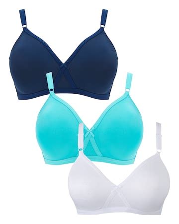 Pretty Secrets 3 Pack Claire Midnight/Ice/White Moulded Full Cup Non ...