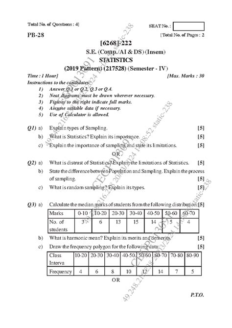 March 2024 - Question Papers - Total No. of Questions : 4] [Total No ...