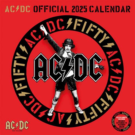 AC/DC Official 2025 Calendar | The Art Group