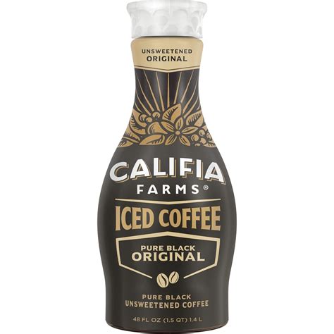 Amazon.com: Califia Farms - Pure Black Original Iced Coffee, 48 Oz ...