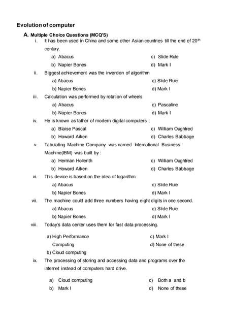 Computer Basic MCQ Questions 的图像结果