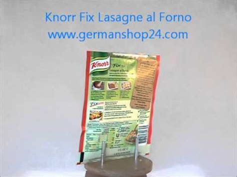 Knorr Fix Lasagne al Forno   YouTube