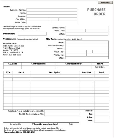 FREE 9+ Sample Business Order Forms in MS Word | PDF