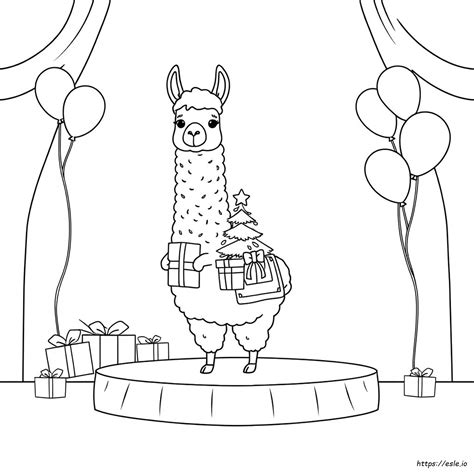 Llama Llama Drama Festivo Páginas Para Colorear