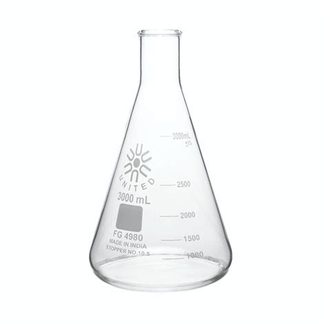Borosilicate Glass Narrow Mouth Erlenmeyer Flasks | United Scientific